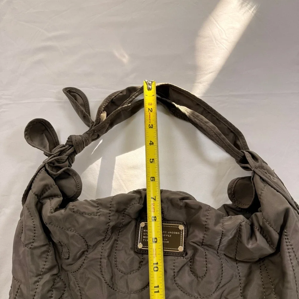 Marc by Marc Jacobs Standard Supply Workwear Nylon Quilted Hobo Bag Brown Olive